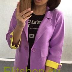 купить модный женский пиджак фиолетового цвета